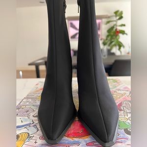 Jeffery Campbell black neoprene boots